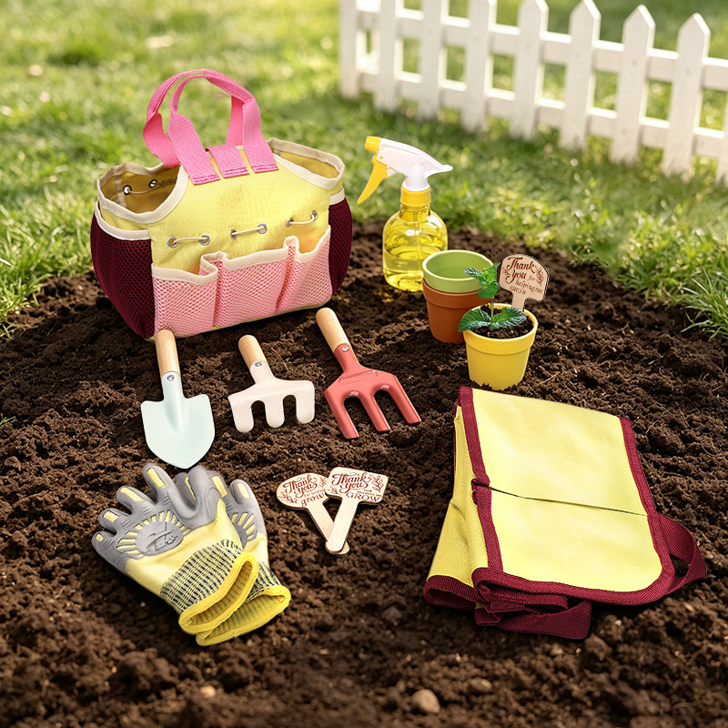 Kids Outdoor Gloves - Kids Garden Tool Set Pretend Play