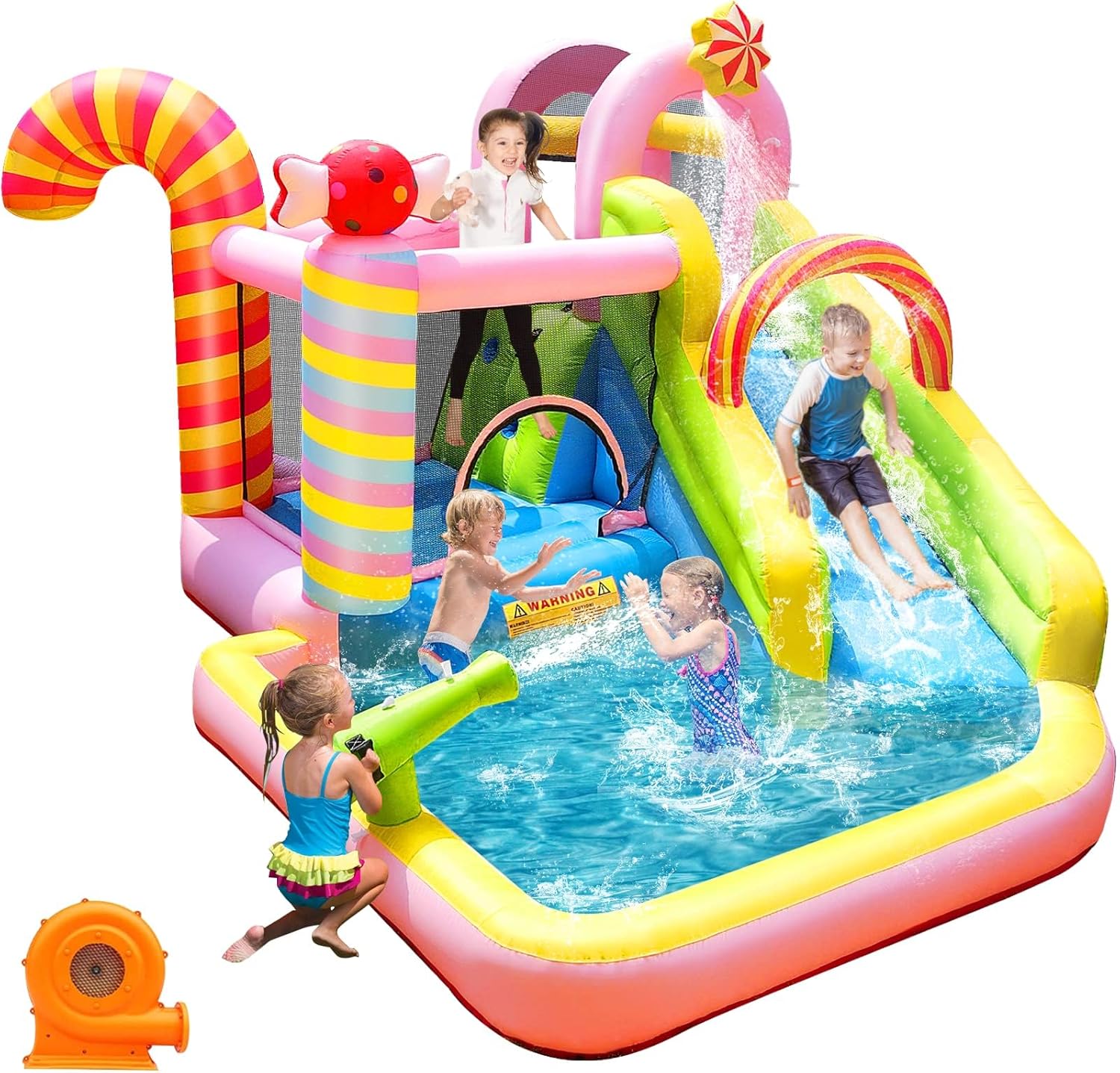 Kids Outdoor Pool - Kids Inflatable Water Slide Bounce House,