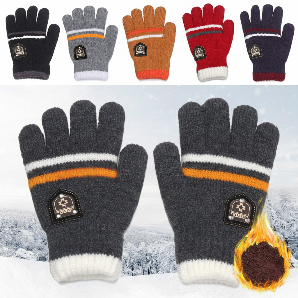 Kids Outdoor Gloves - Kids Gloves Winter Full Finger Gloves