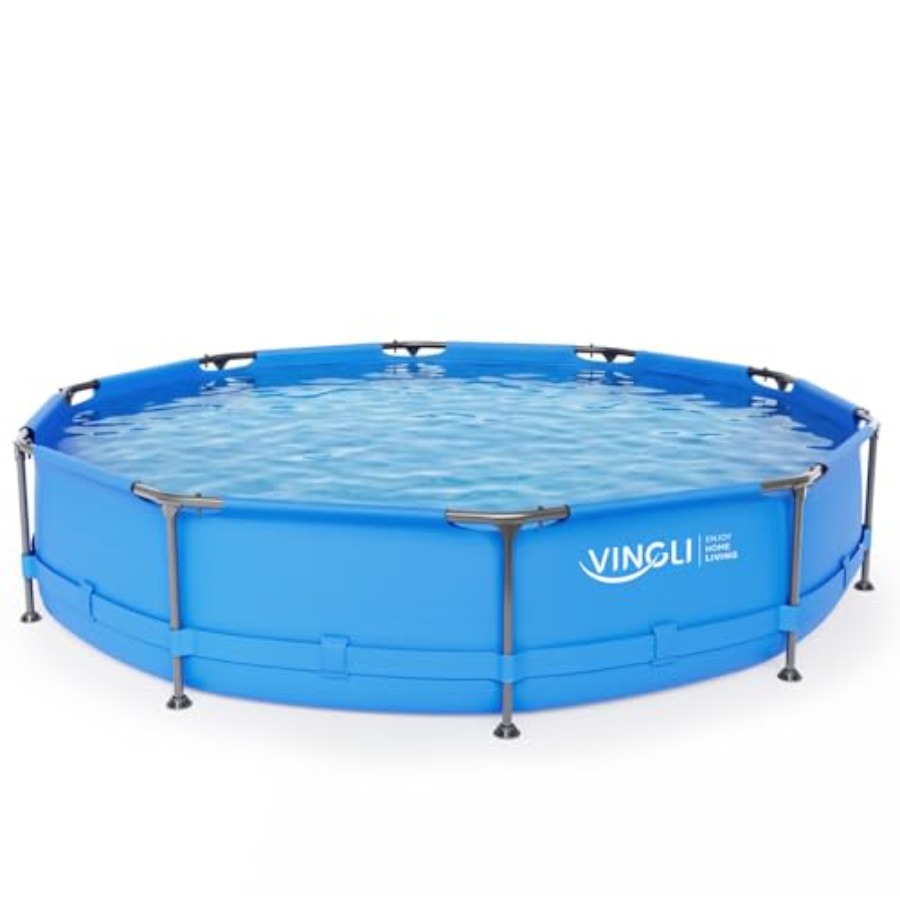 Kids Outdoor Pool - Backyard outdoor portable metal frame swimming
