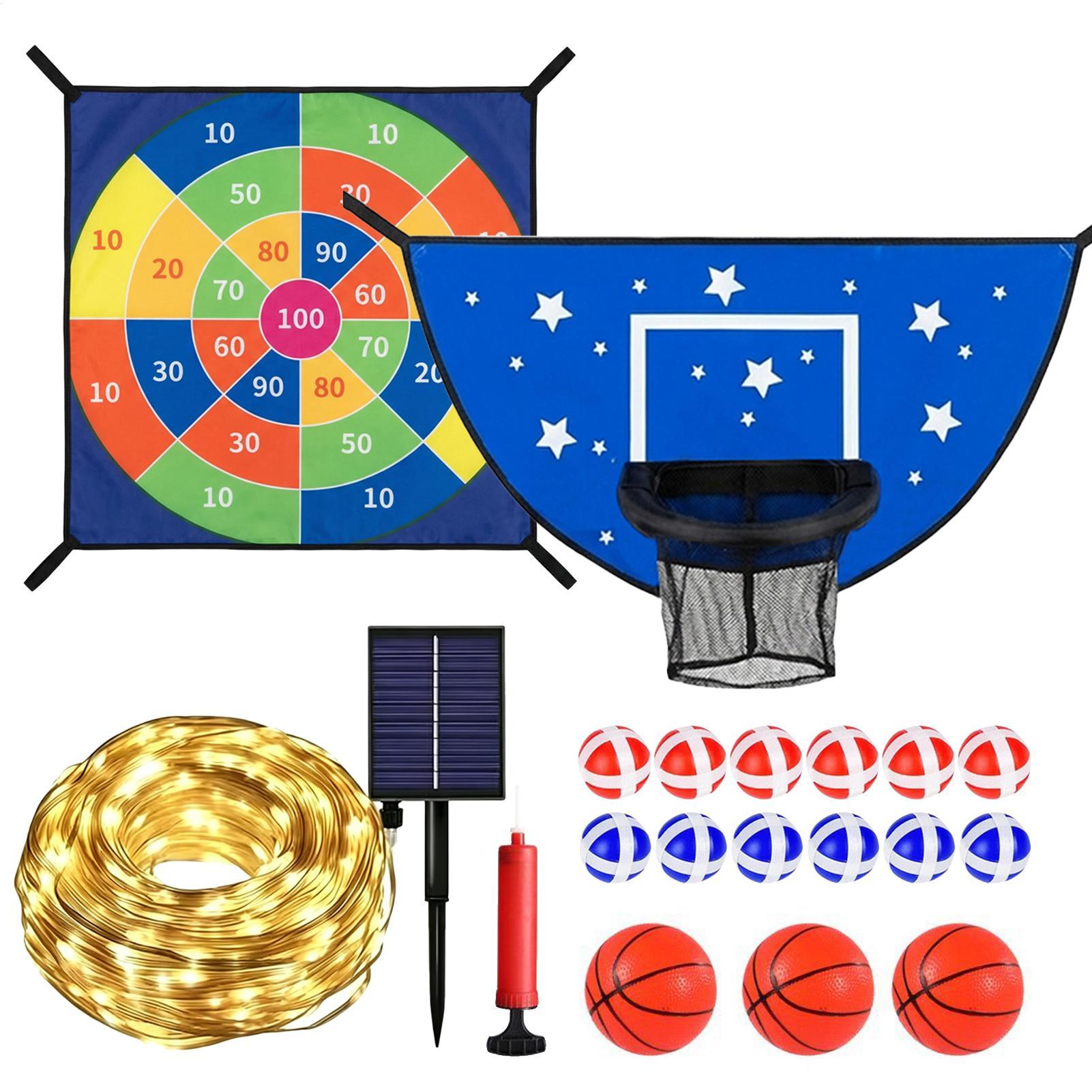 Kids Outdoor Basketball Hoop - Basketball Goal For Trampoline With Dart