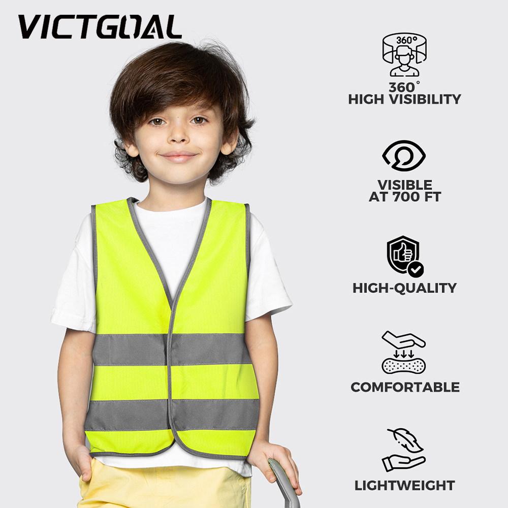 Kids Outdoor Vest - Kids Safety Vest Reflective Clothing for