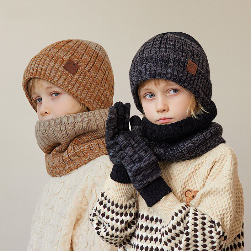 Kids Outdoor Gloves - 1 Set 4-10Y Children Baby Boy