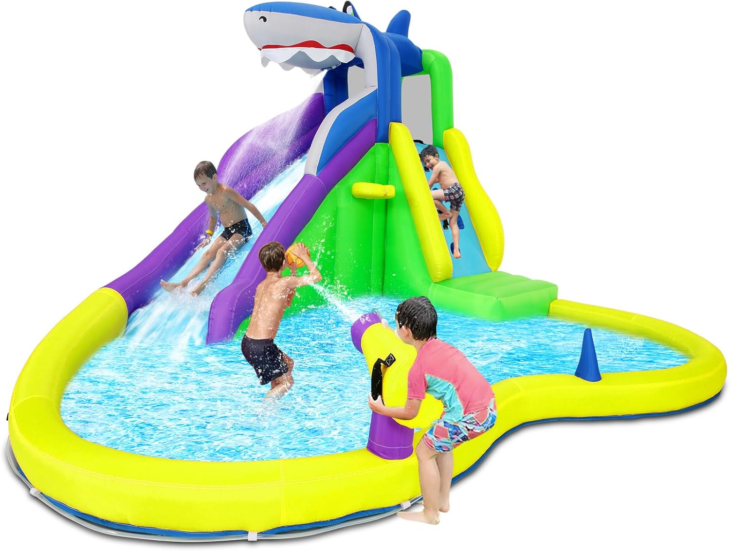 Play Kids Outdoor - 13x14FT Inflatable Bounce House with Water