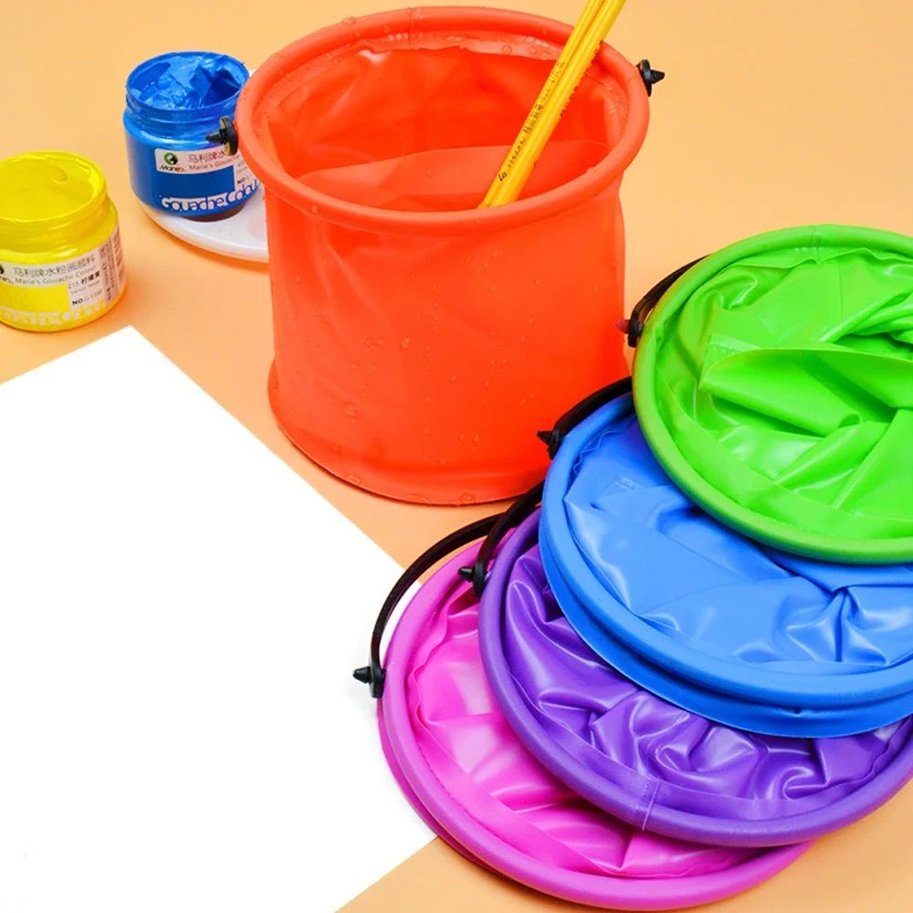 Kids Outdoor Pool - Collapsible Beach Sand Bucket Portable Folding
