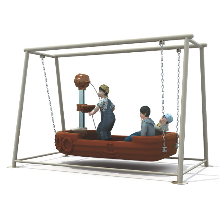 Kids Outdoor Swing Chair - Pirate Ship Shape Swing Chair Outdoor
