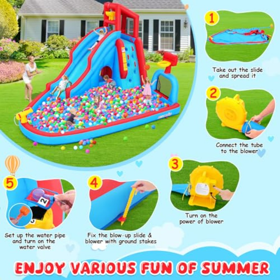 Backyard outdoor water slide i - Kids Outdoor Climbing Wall recension och pris