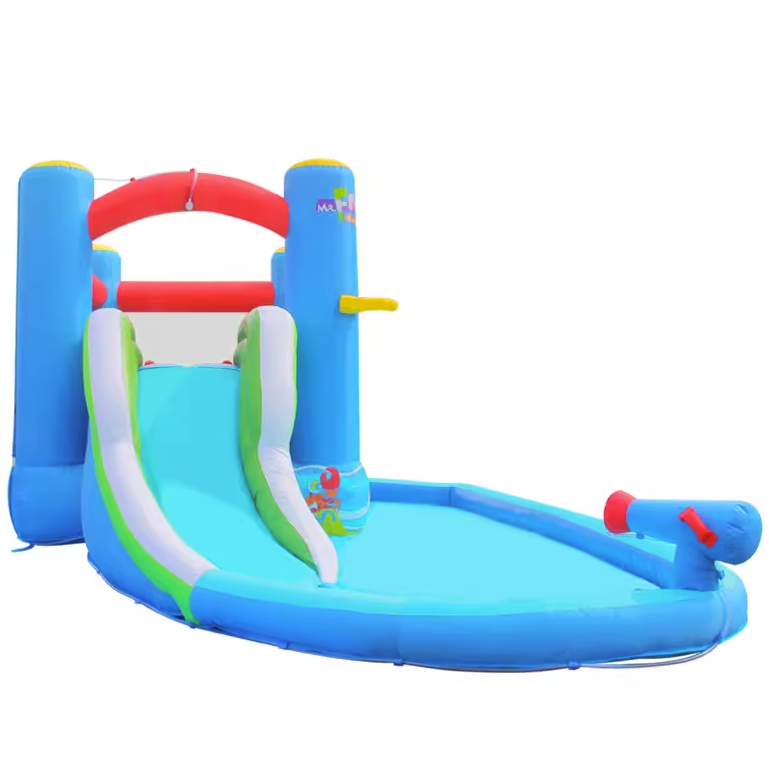 Inflatable Pool Castle with Sl - Outdoor Children'S Park recension och pris
