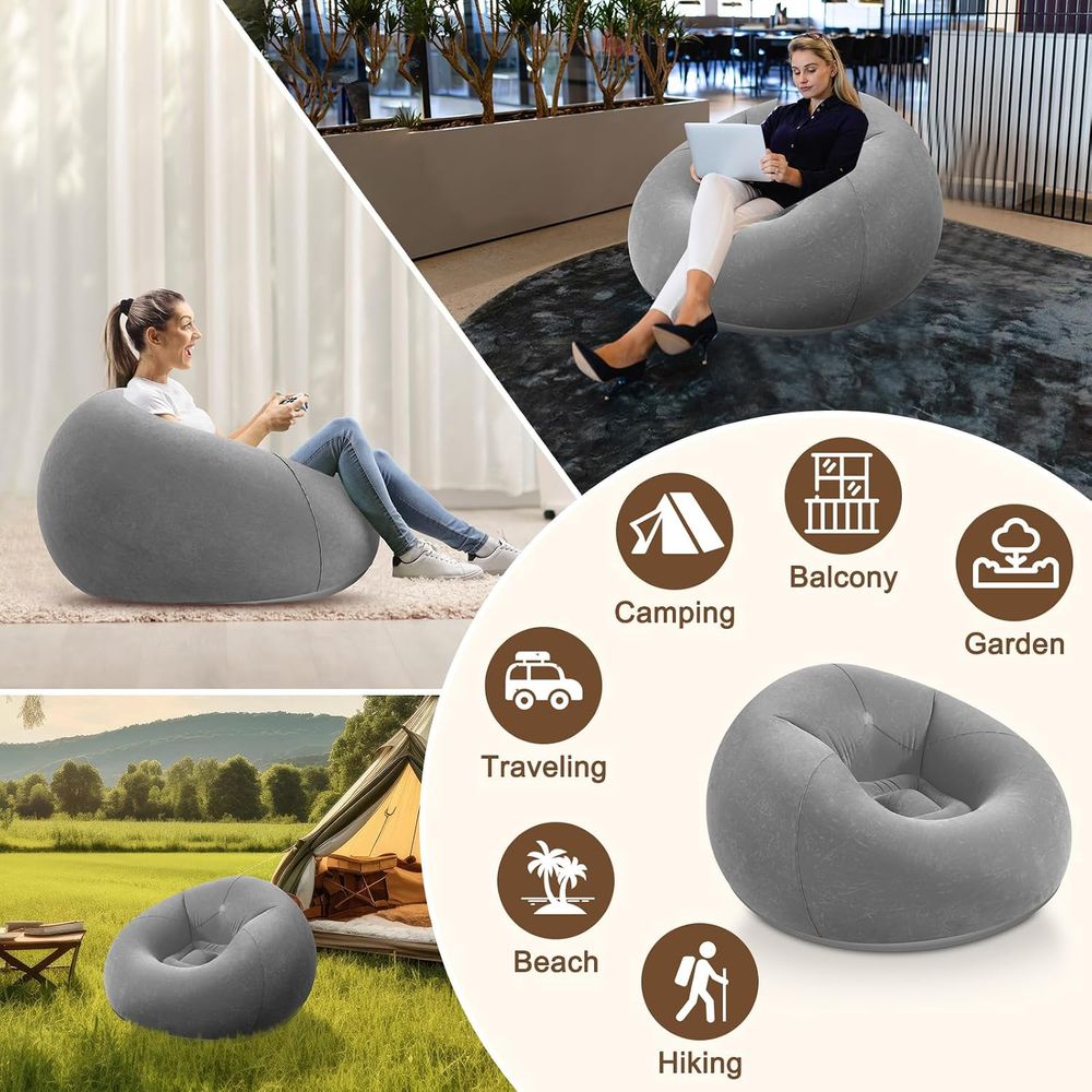 Inflatable Bean Bag Chairs, Gr - Kids Outdoor Loungers recension och pris