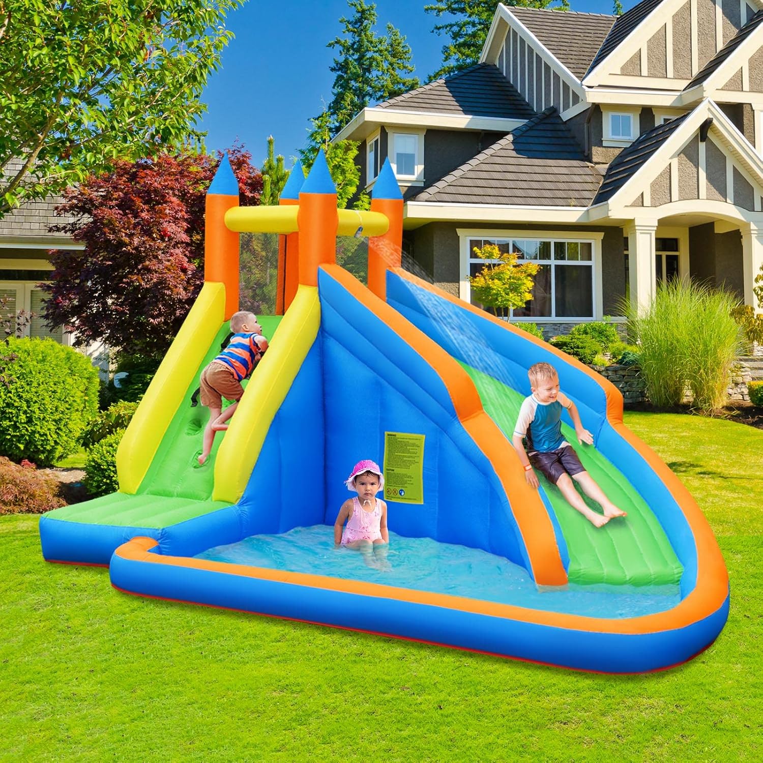 Giant Inflatable Water Park Bo - Kids Outdoor Pool recension och pris