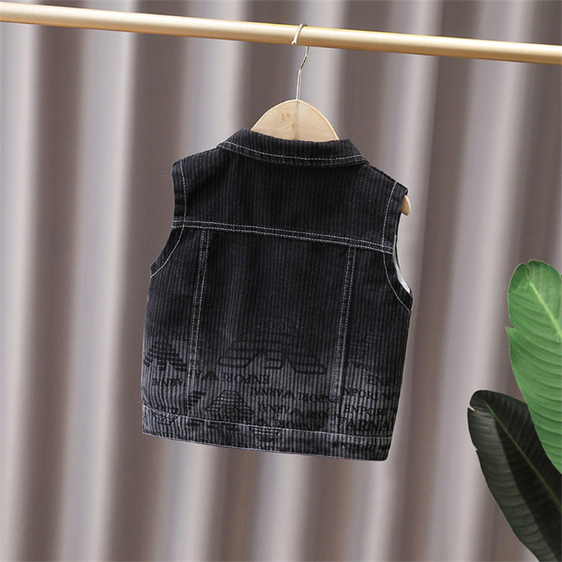 Boy Black Denim Vest Spring Au - Kids Outdoor Vest recension och pris