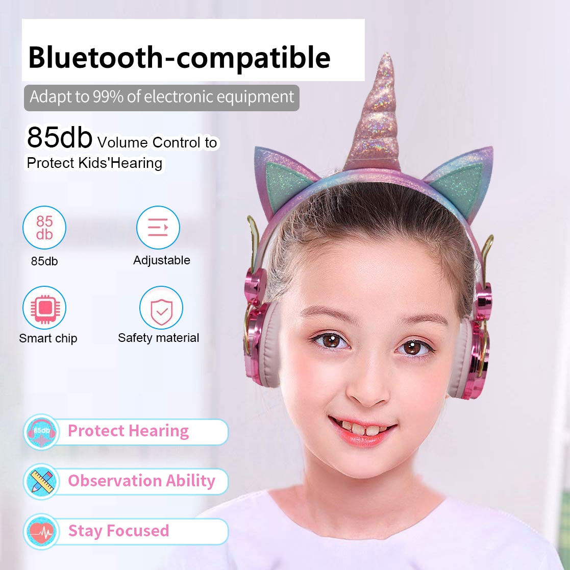 Cute Unicorn Wireless Earphone - Kids Outdoor Videos recension och pris