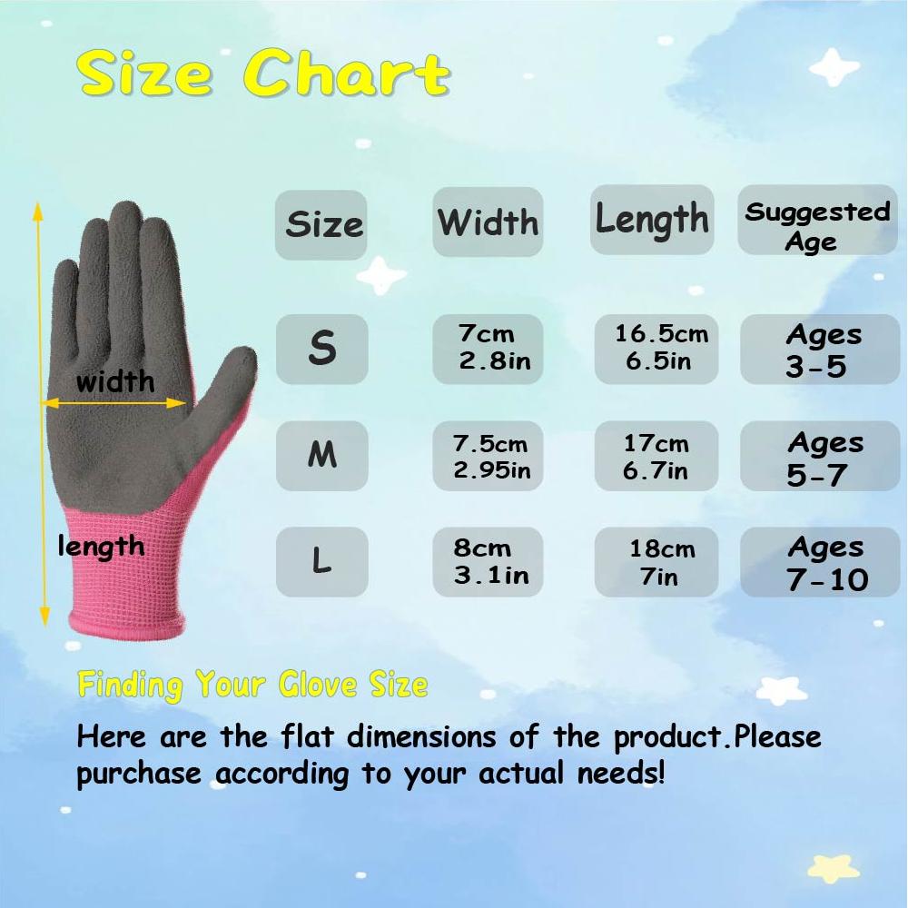 4 Pairs Kids' Gloves Latex Glo - Kids Outdoor Gloves recension och pris