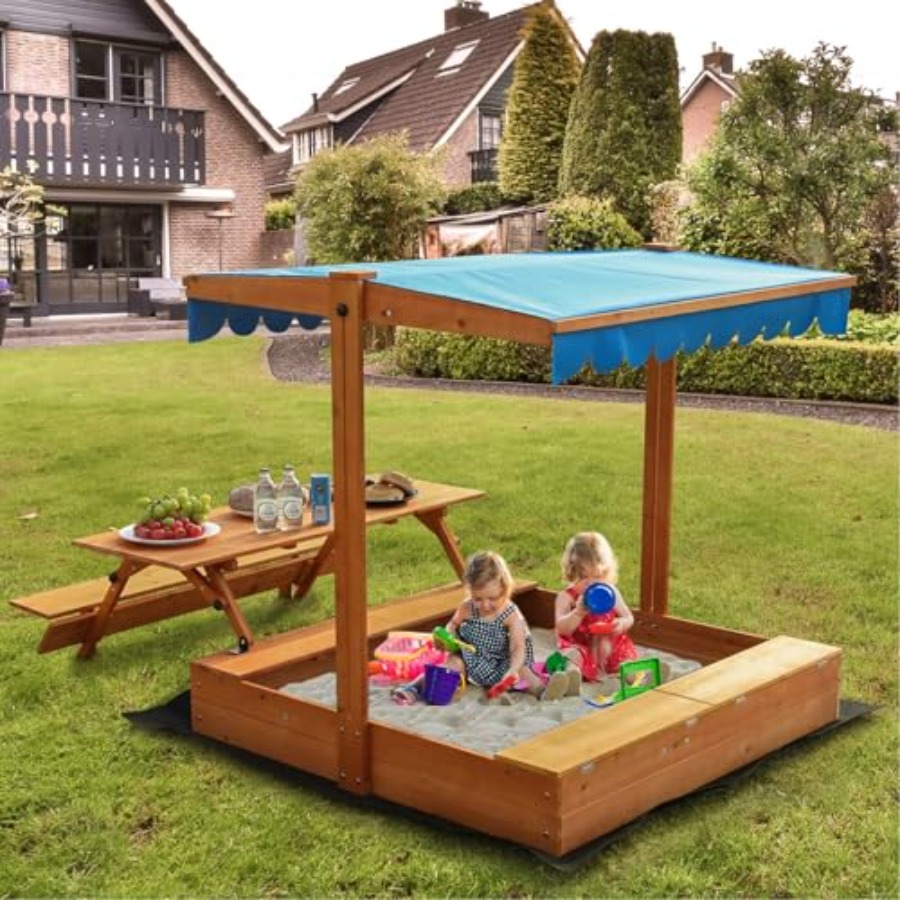 Backyard outdoor kids wooden s - Kids Outdoor Sandbox recension och pris