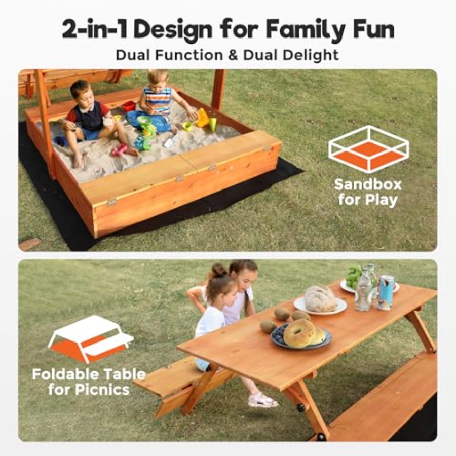 Backyard outdoor kids wooden s - Kids Outdoor Sandbox recension och pris