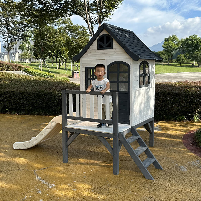 Outdoor large slide kids woode - Kids Outdoor Treehouse recension och pris