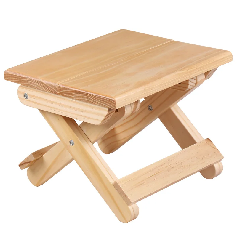 Pine Wood Folding Stool Portab - Kids Outdoor Bench recension och pris