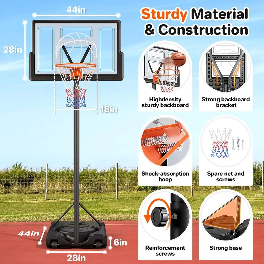 Adjustable Portable Outdoor Ba - Kids Outdoor Basketball Hoop recension och pris