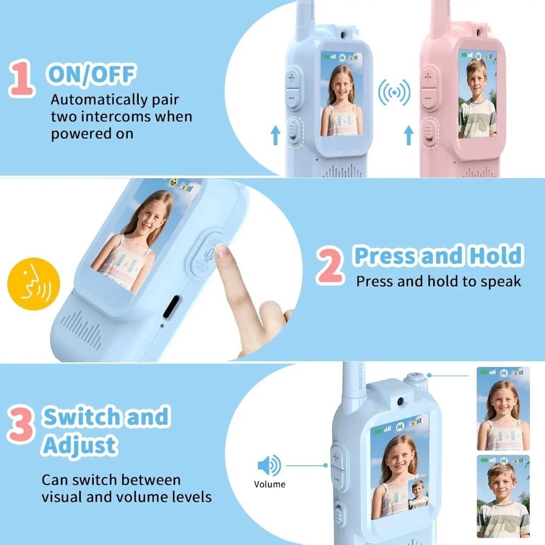 2Pcs Walkie Talkies for Kids 3 - Kids Outdoor Videos recension och pris