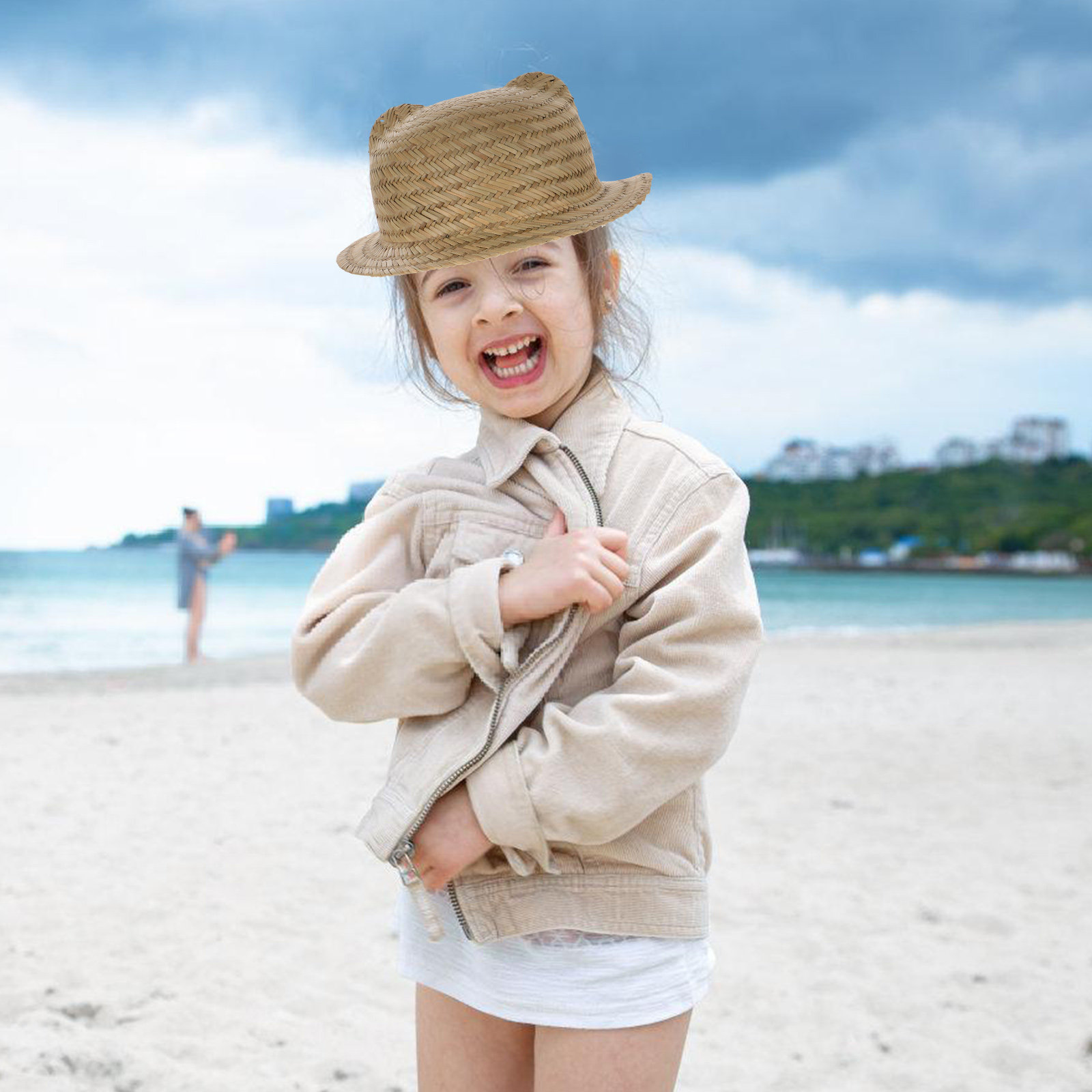 Kids Straw Sun Hat Wide Brim W - Play Kids Outdoor recension och pris
