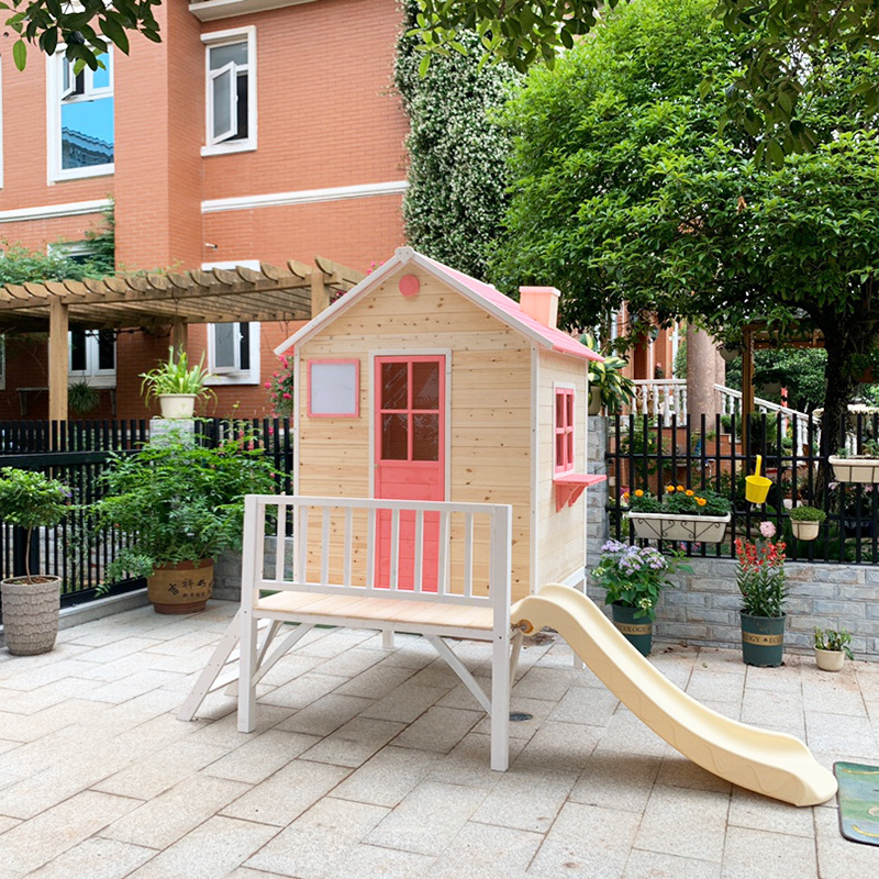 Kids log , large play house, t - Kids Outdoor Treehouse recension och pris
