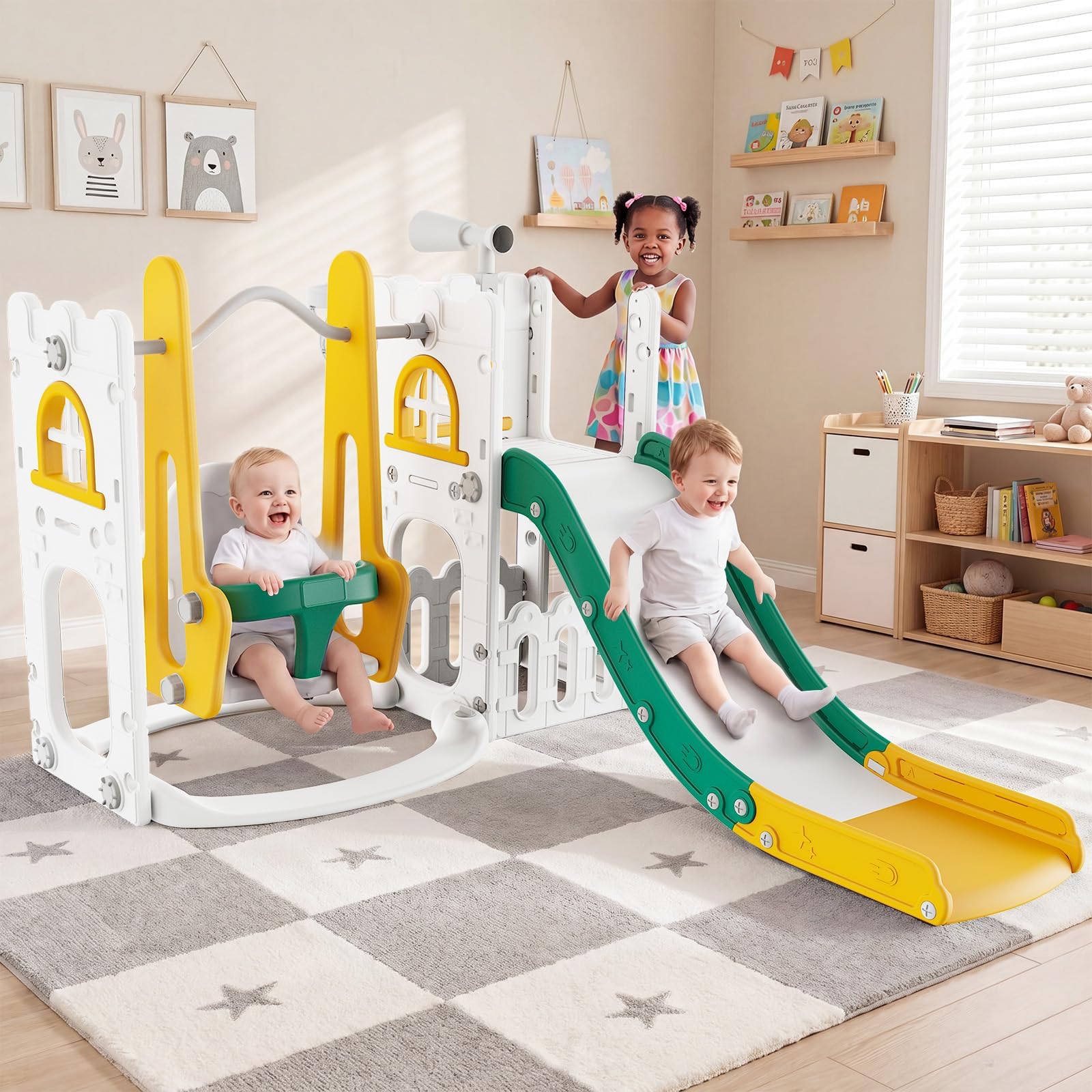 7 in 1 Toddler Slide And Swing - Kids Outdoor Climber recension och pris