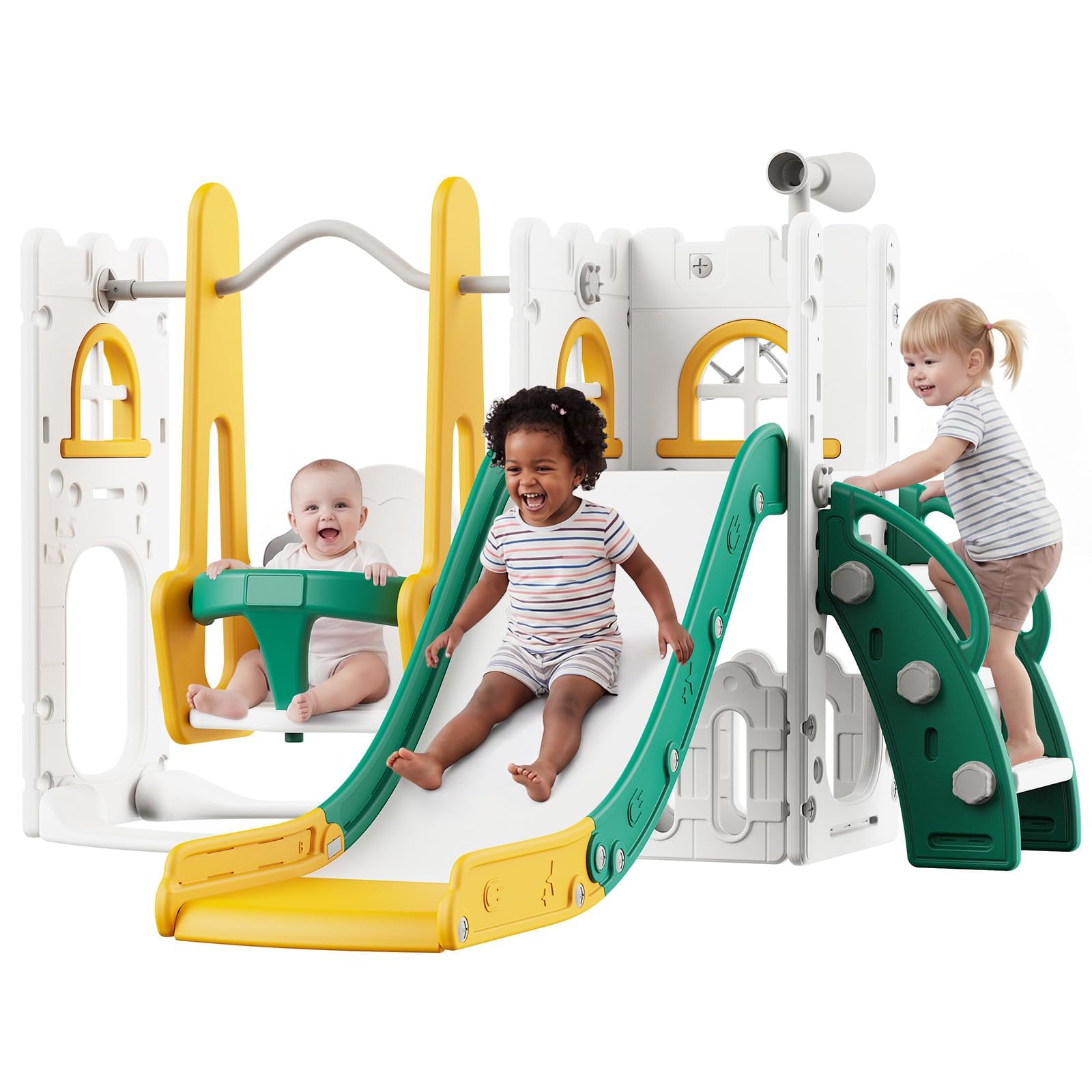 7 in 1 Toddler Slide And Swing - Kids Outdoor Climber recension och pris