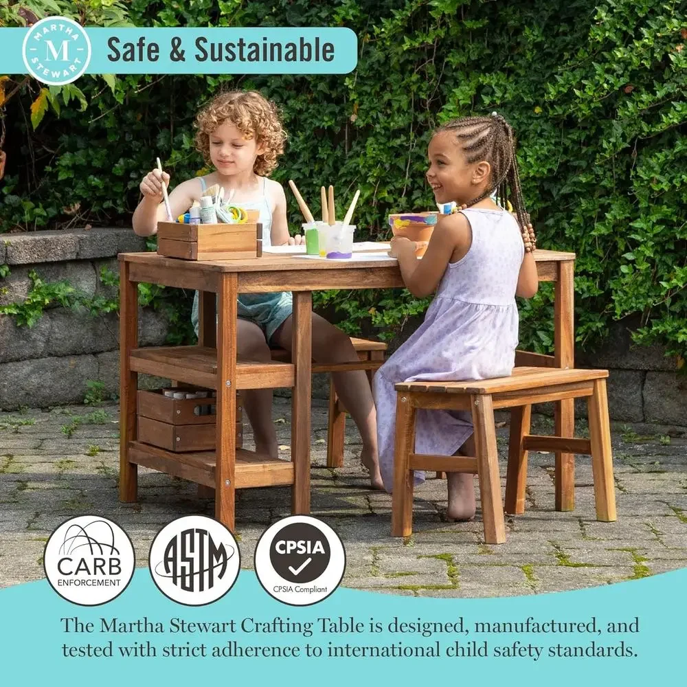Kids Outdoor Crat Table and 2  - Kids Outdoor Bench recension och pris