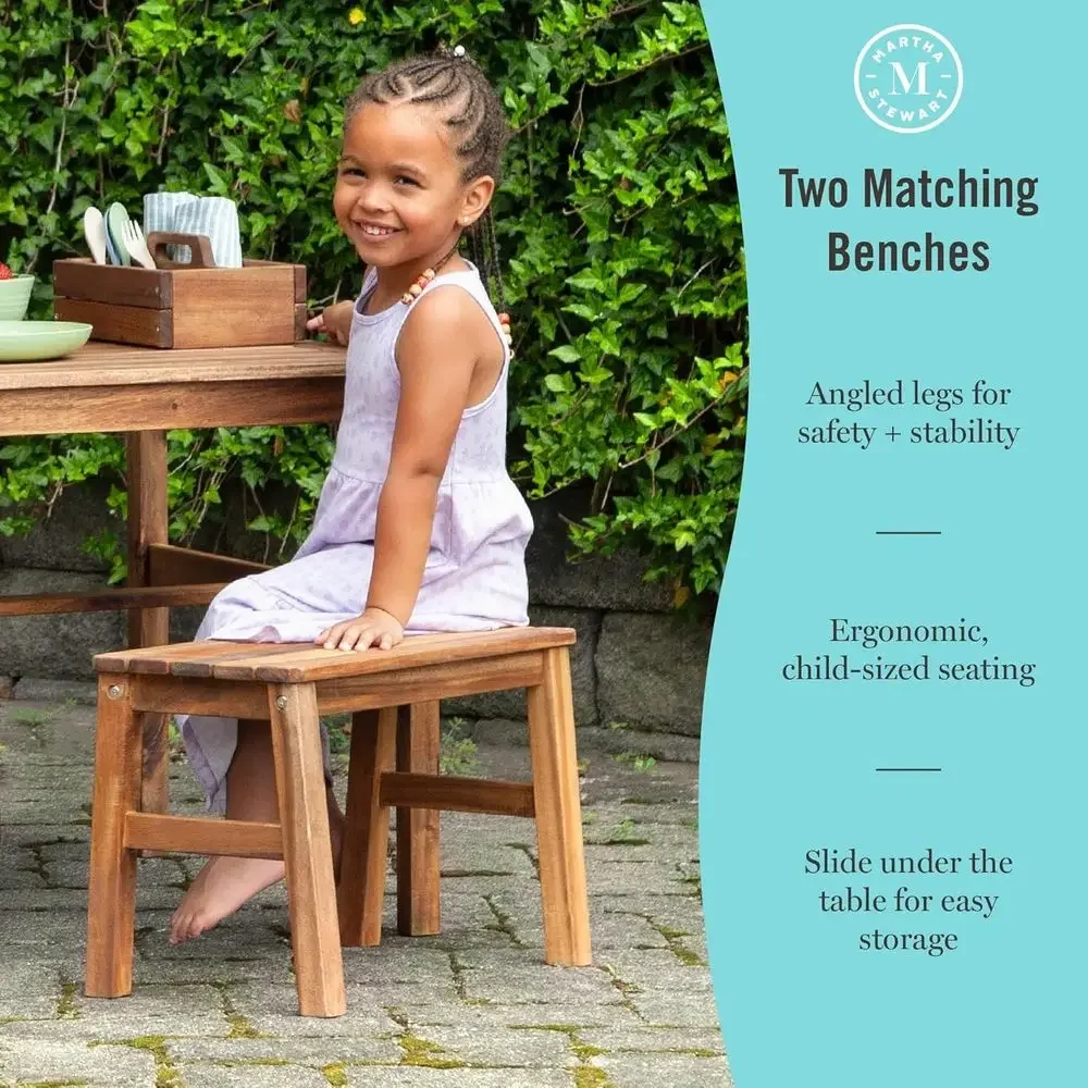 Kids Outdoor Crat Table and 2  - Kids Outdoor Bench recension och pris