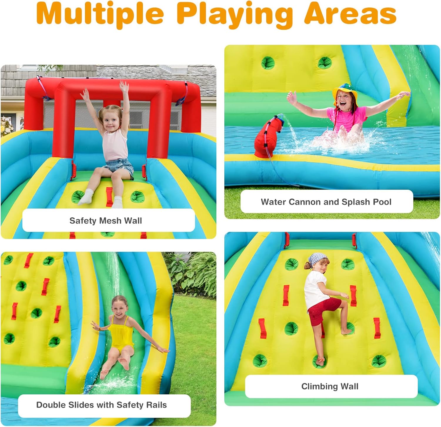 Giant Inflatable Water Slide f - Kids Outdoor Climbing Wall recension och pris