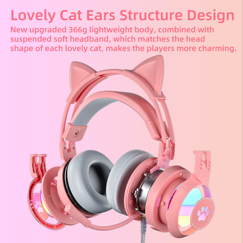 Cat Ear Gaming Headset Pink Cu - Kids Outdoor Videos recension och pris