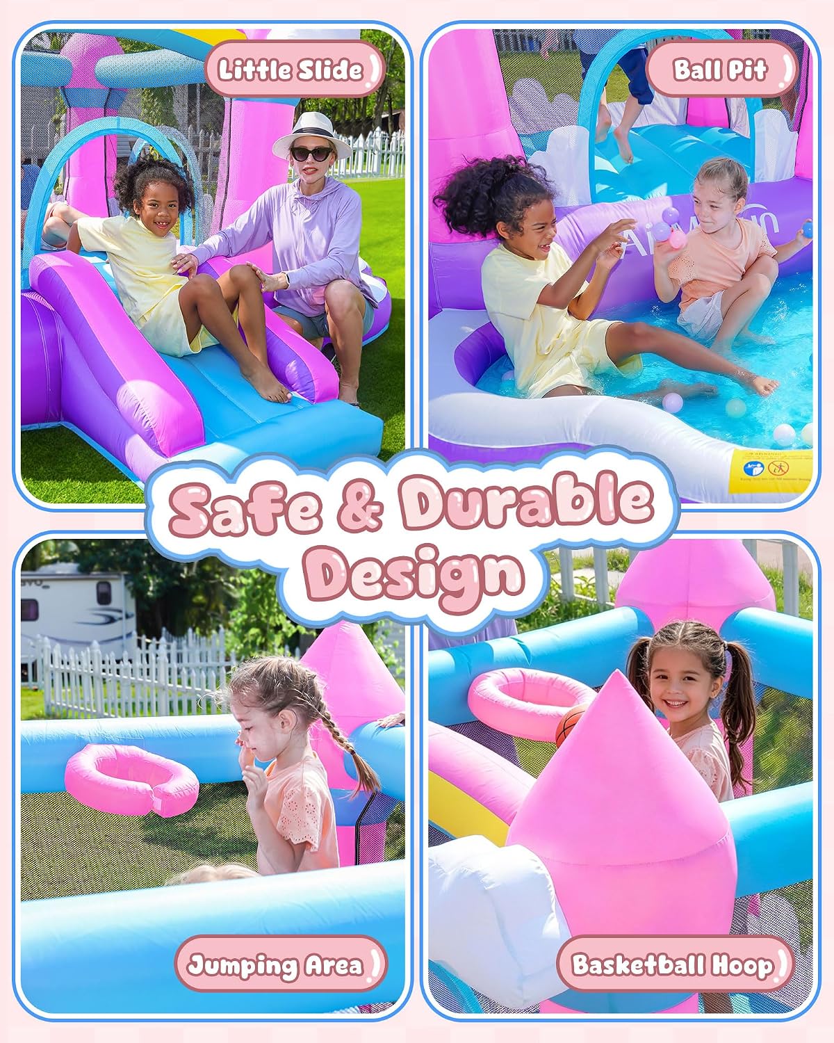 Pink Indoor/Outdoor Inflatable - Kids Outdoor Pool recension och pris