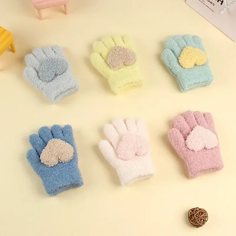 Winter Knitted Gloves Cartoon  - Kids Outdoor Gloves recension och pris