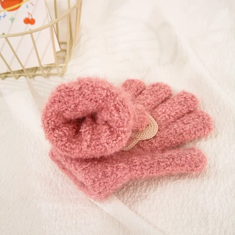Winter Knitted Gloves Cartoon  - Kids Outdoor Gloves recension och pris