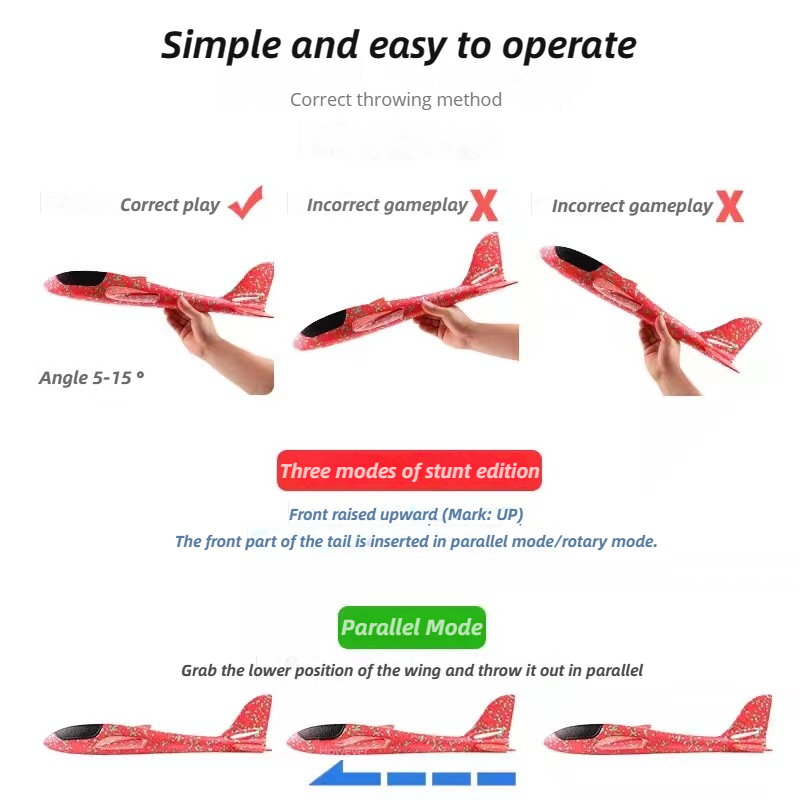 48cm Large Foam Airplane Child - Play Kids Outdoor recension och pris