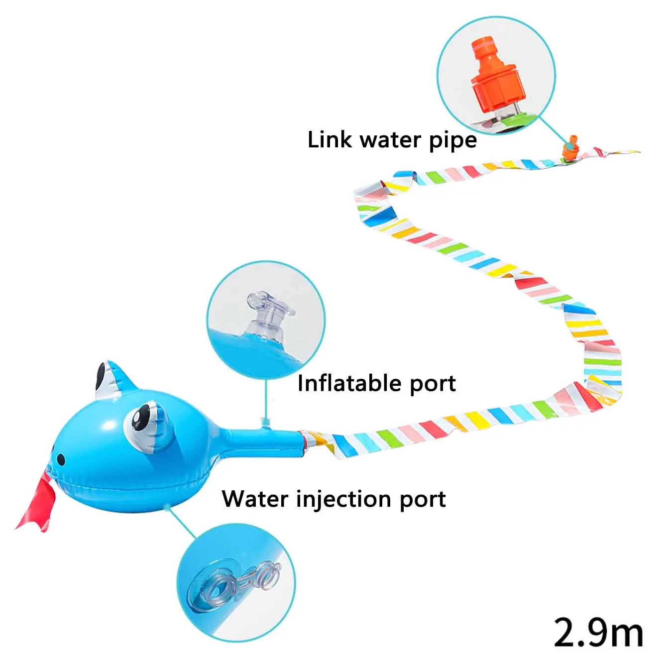 Inflatable Water Spray Snake T - Kids Outdoor Activities recension och pris