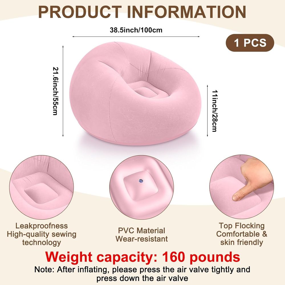 Inflatable Bean Bag Chairs, Pi - Kids Outdoor Loungers recension och pris