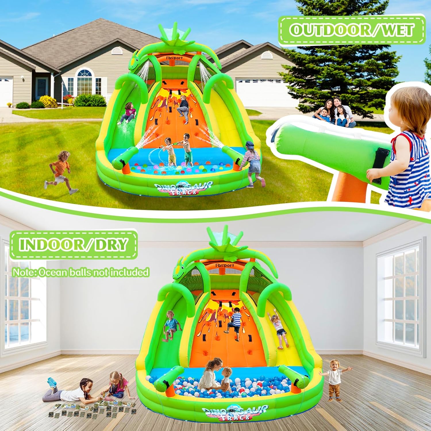 Kids Inflatable Bounce House w - Kids Outdoor Climbing Wall recension och pris