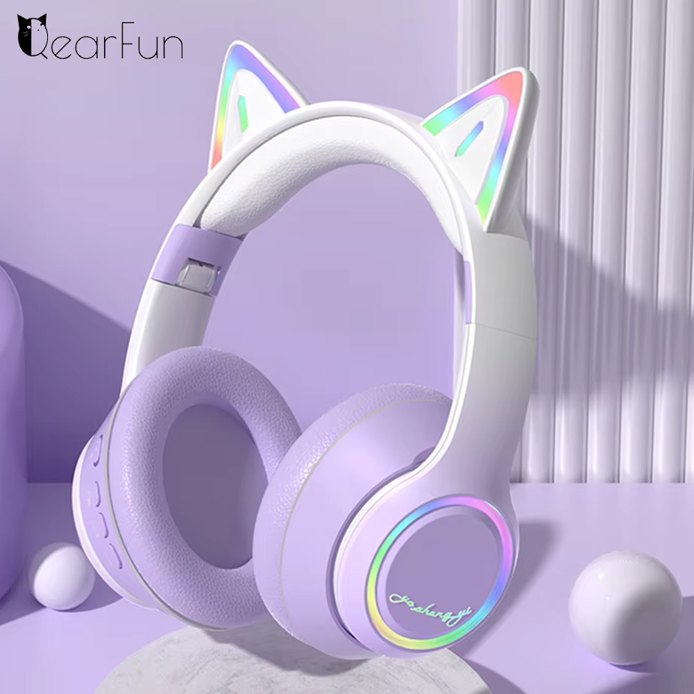 RGB Cat Ear Bluetooth Headphon - Kids Outdoor Videos recension och pris