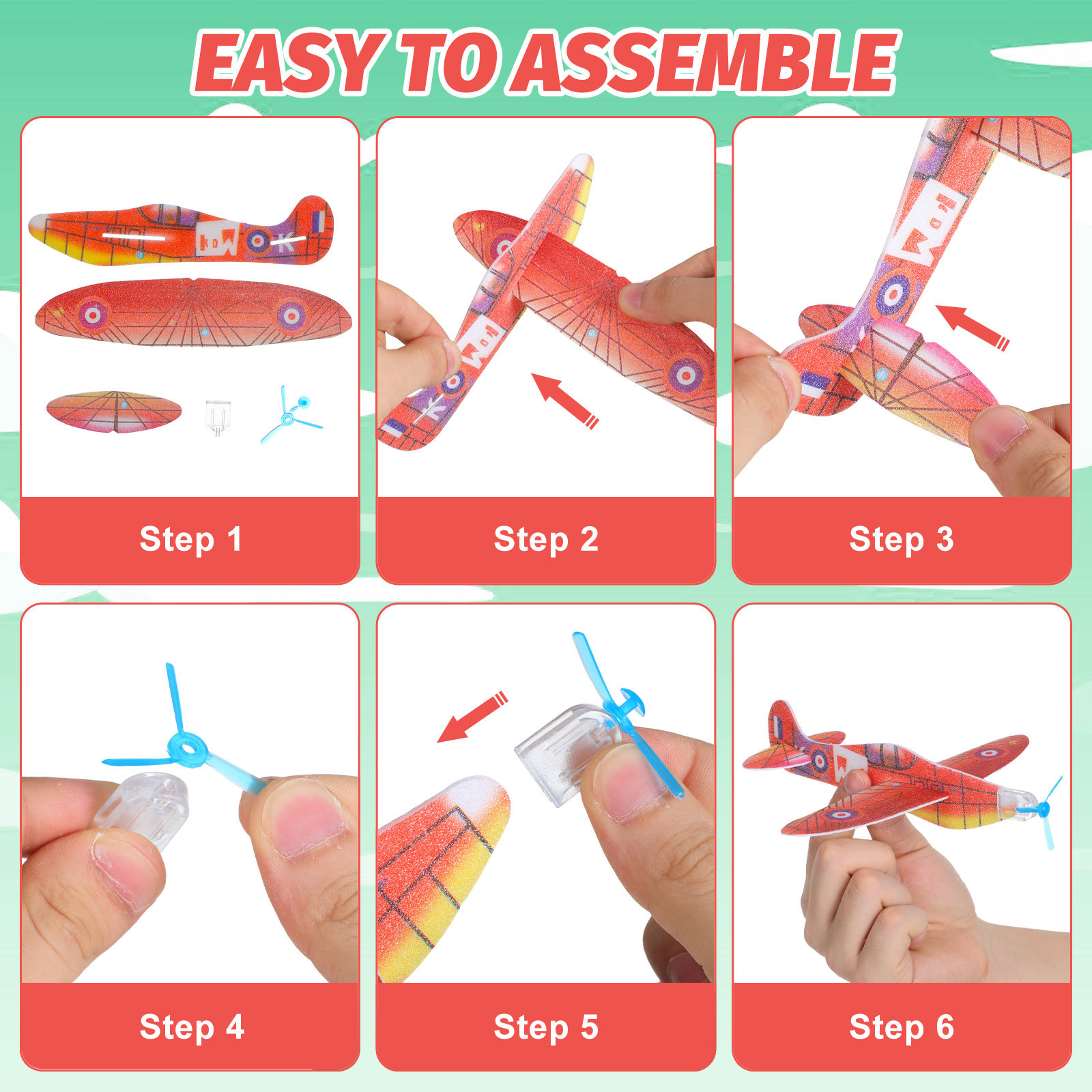 36Pcs Foam Airplane Models Hig - Play Kids Outdoor recension och pris