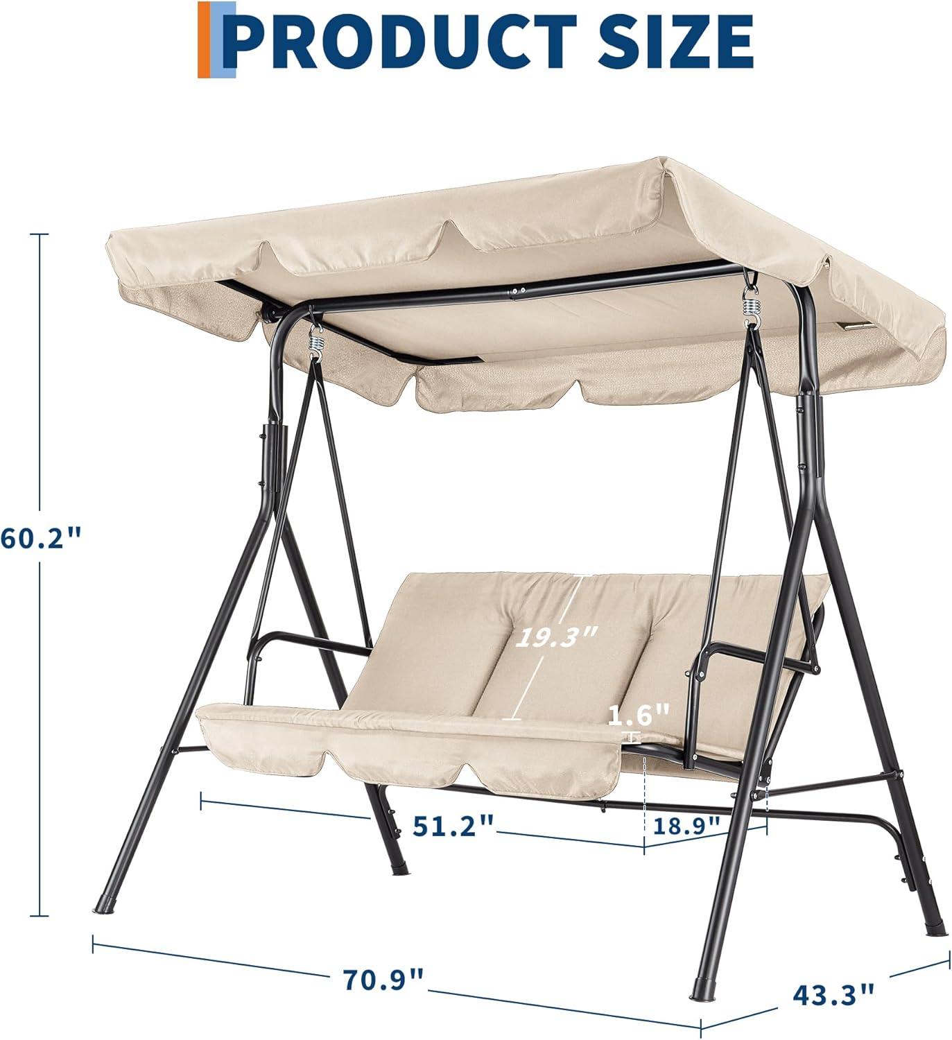 Outdoor Swing Chair with Adjus - Kids Outdoor Bench recension och pris