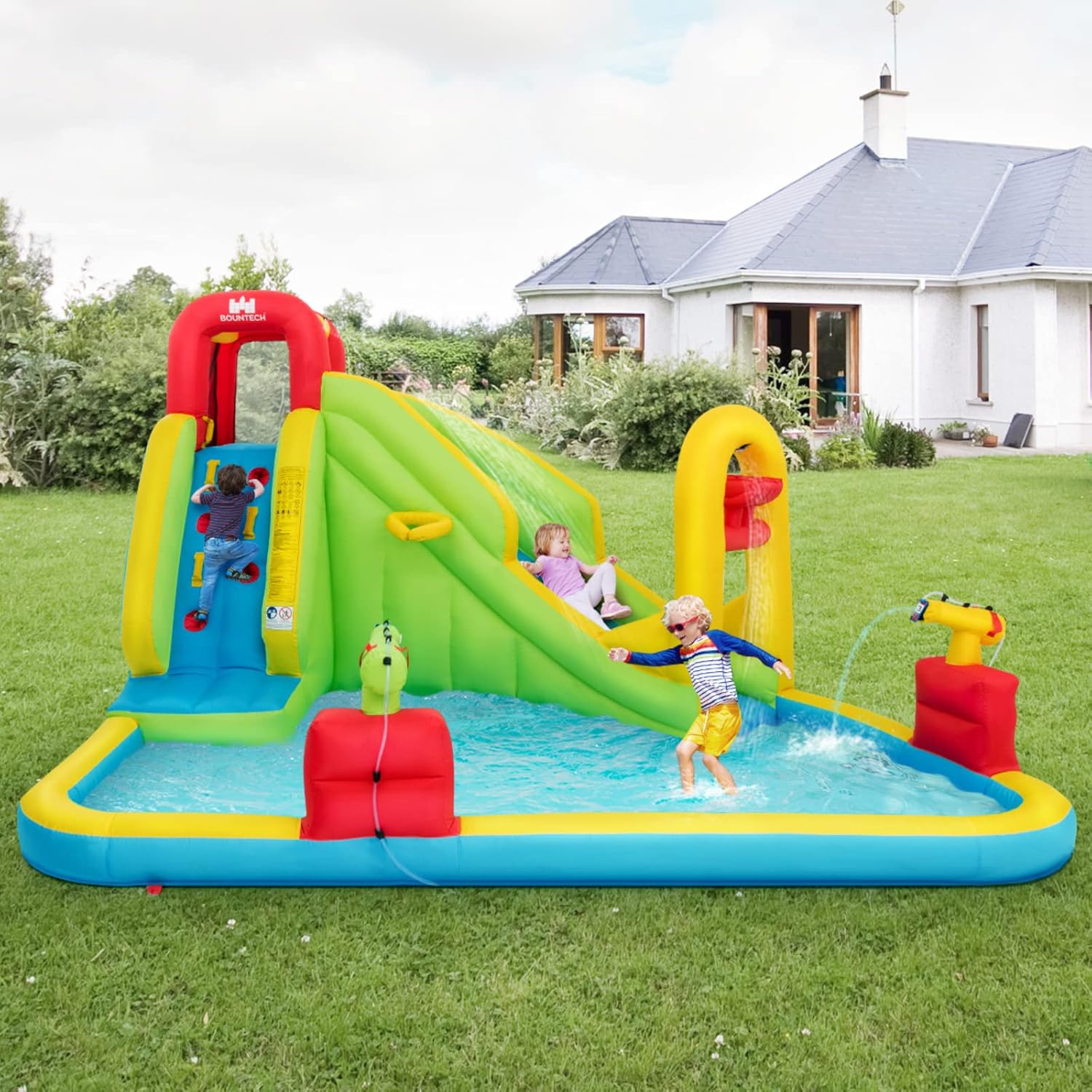 Mega Inflatable Water Park Bou - Kids Outdoor Pool recension och pris