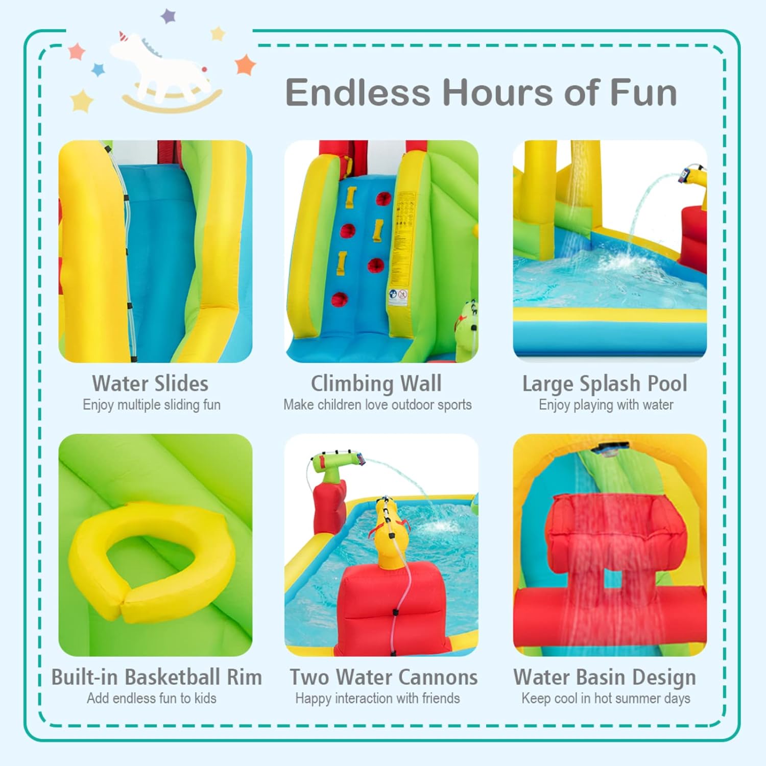 Mega Inflatable Water Park Bou - Kids Outdoor Pool recension och pris