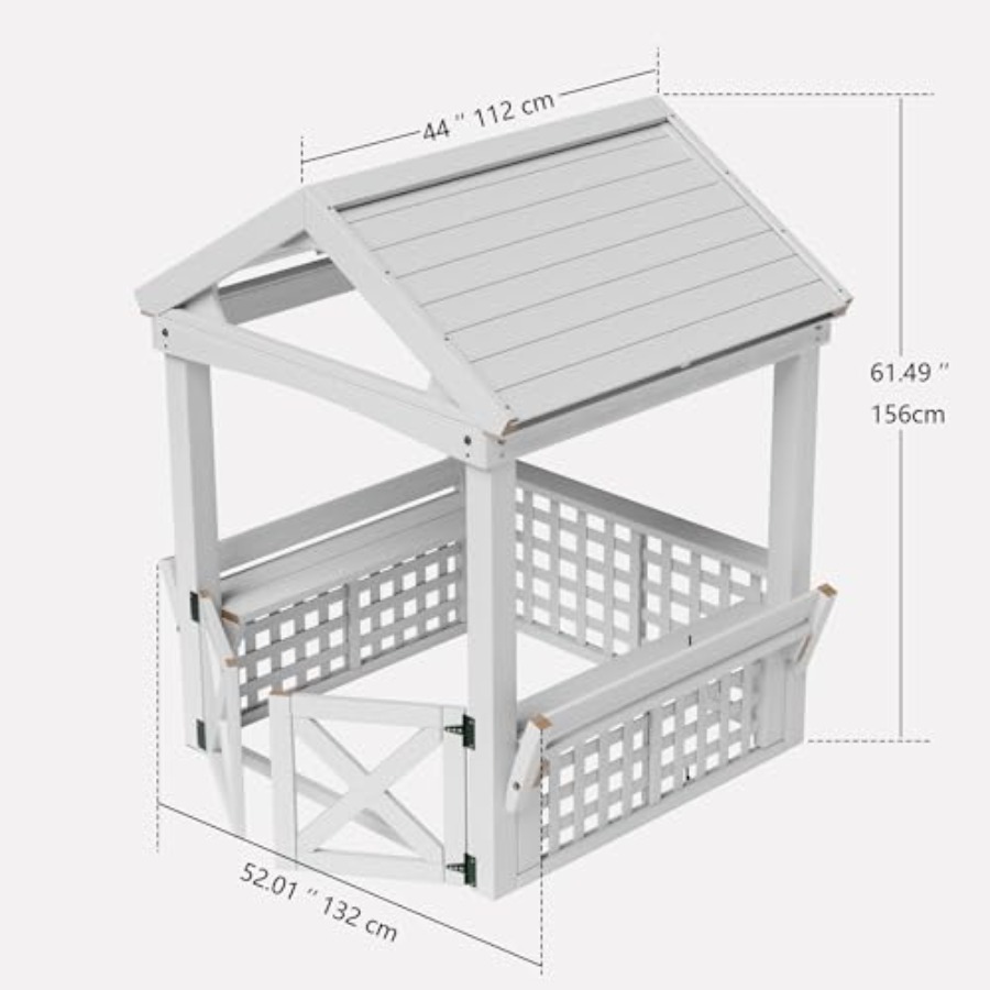 Outdoor Wooden Playhouse For K - Kids Outdoor Bench recension och pris