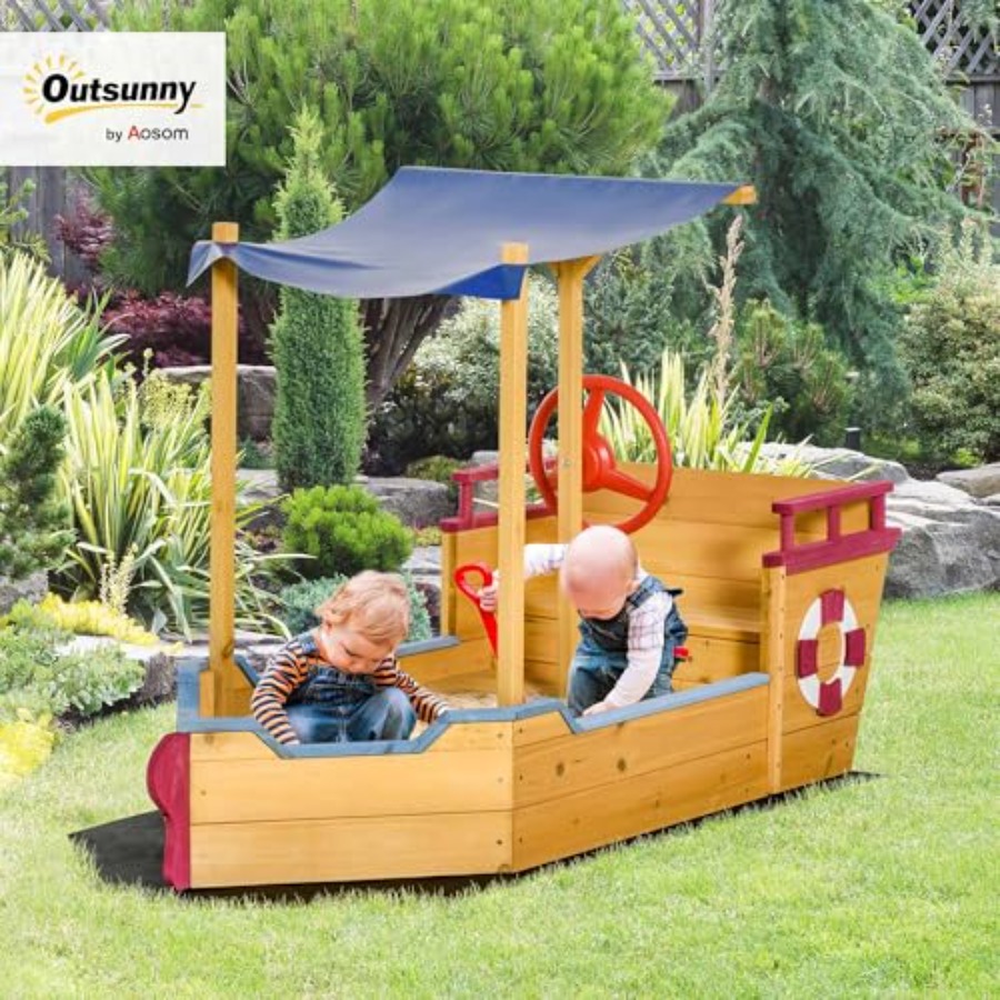 Outdoor wooden kids sandbox sh - Kids Outdoor Bench recension och pris