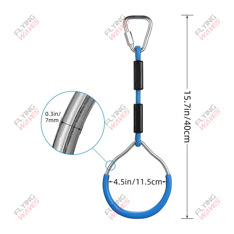 Kids Hanging GYM Ring Swing Cl - Kids Outdoor Ninja recension och pris
