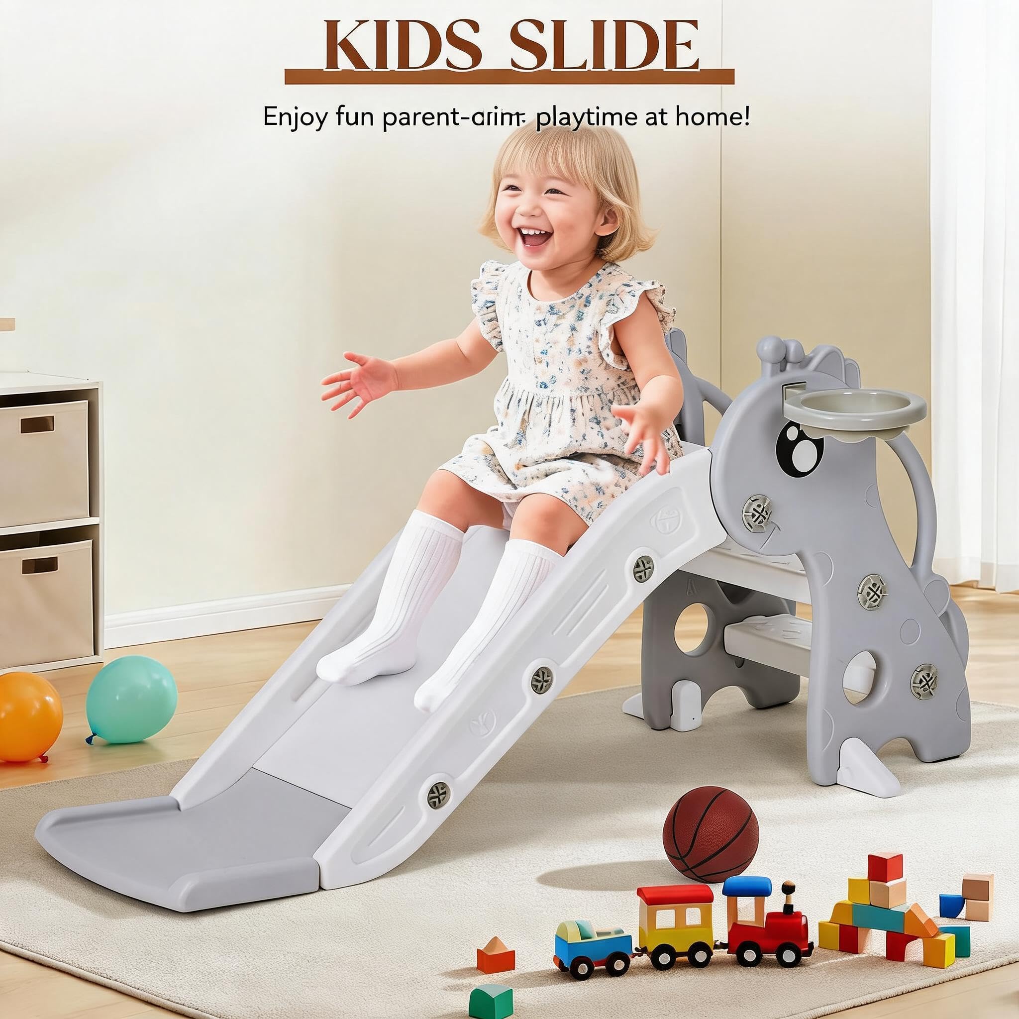 3 In 1 Toddler Slide With Bask - Kids Outdoor Climber recension och pris