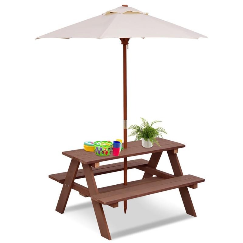 Outdoor 4-Seat Kids Picnic Tab - Kids Outdoor Bench recension och pris