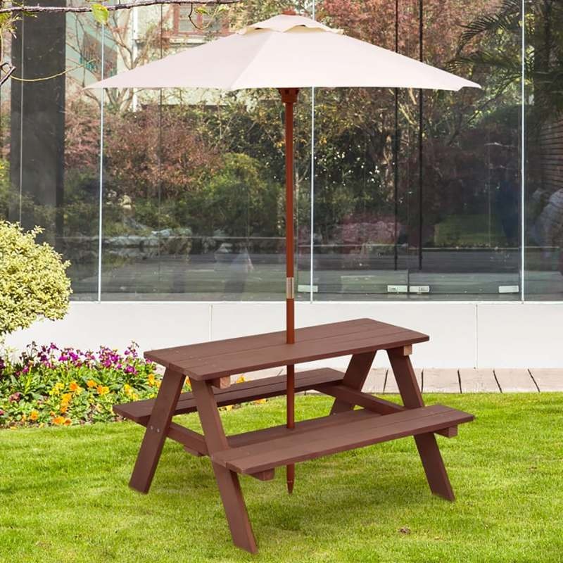 Outdoor 4-Seat Kids Picnic Tab - Kids Outdoor Bench recension och pris