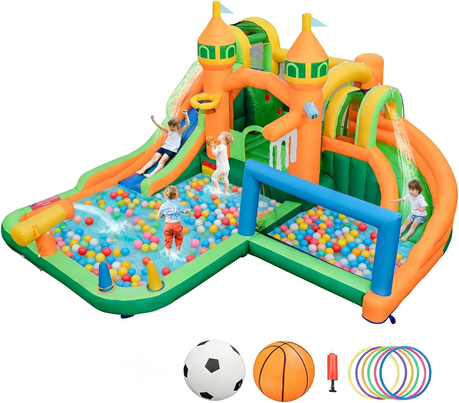 9-in-1 Inflatable Water Park B - Kids Outdoor Pool recension och pris